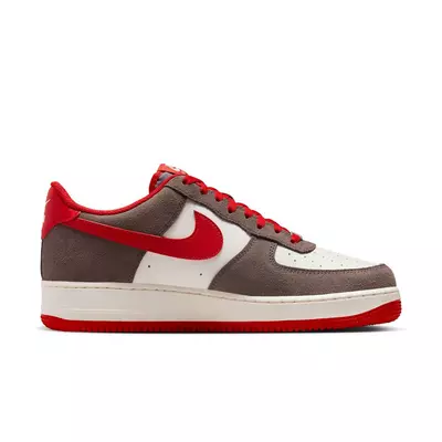 Nike Air Force 1 '07 LV8 "Cave Stone/University Red/Sail" Men's Shoe - grey/red