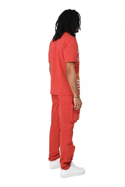 Smoke Rise Men's Utility Nylon Cargo Pants - Rust - rust