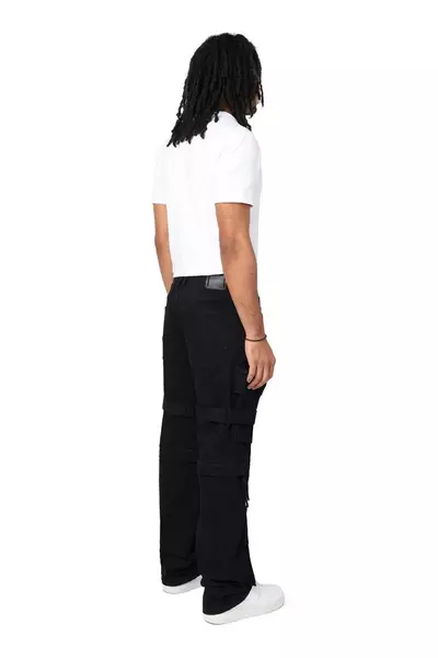 Smoke Rise Men's Retro 2-Fer Utility Pants - Jet Black - black