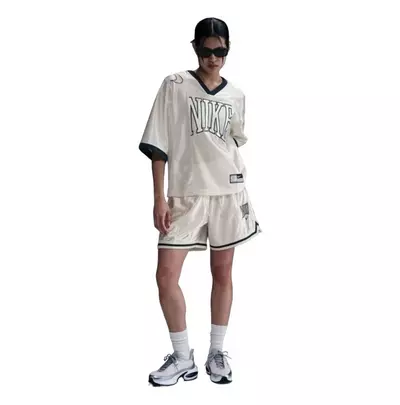 Nike Women's Sportswear Street Short-Sleeve Graphic Jersey Top - sail
