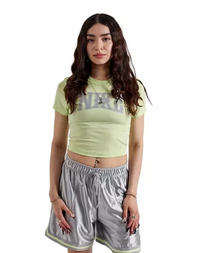Nike Women's Sportswear Slim Crop Tee - lime
